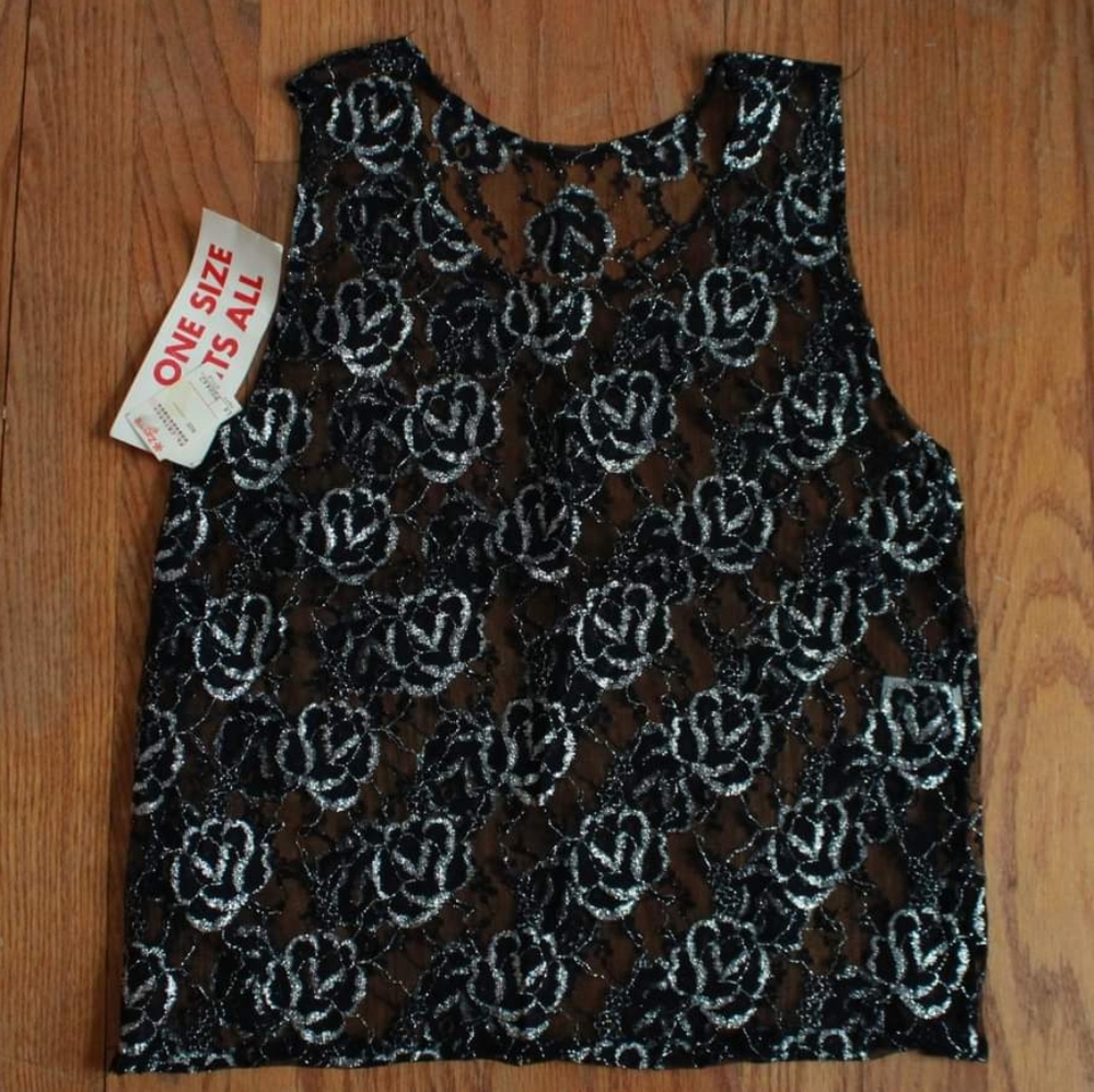 Vintage Unknown Brand Lace Tank Top